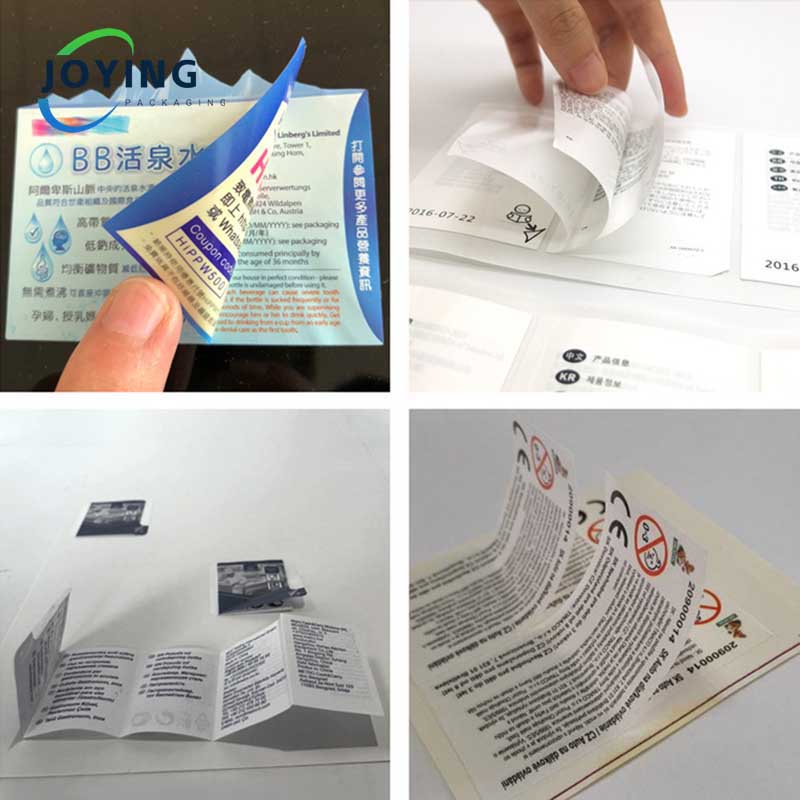 Quais são os cenários de aplicação do adesivo de instruções em papel?